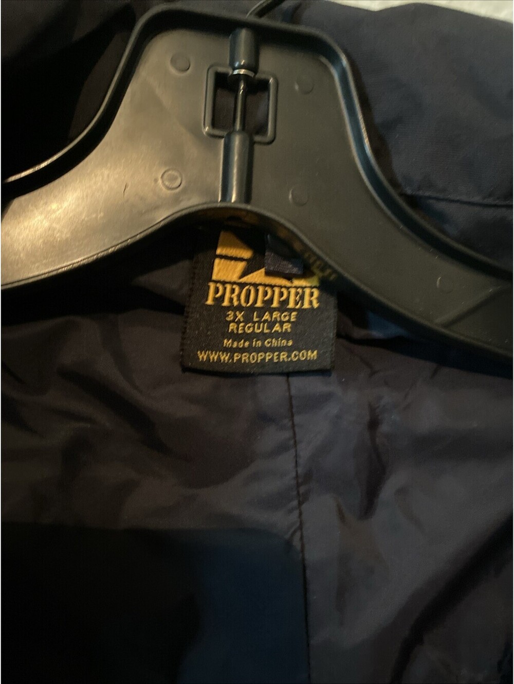 PROPPER Mens Jacket Size 3X Black  Full Zipper Pockets